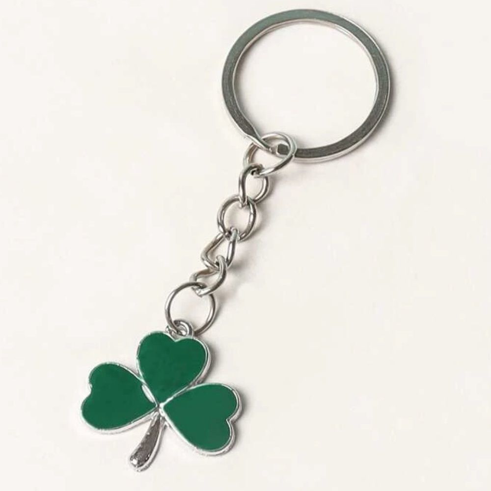 BRAND NEW 3 Leaf Clover Keychain/Purse Charm, Green ~ Good Luck St Patrick’s Day